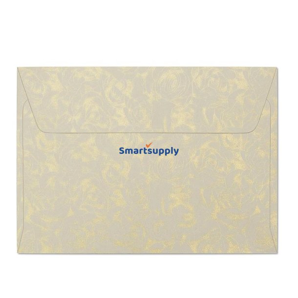 Guld roser metalliserede kuverter 10 stk. 114mm x 162mm