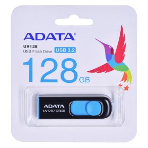 ADATA DashDrive UV128 128GB USB-ngle USB Type-A 3.2 Gen 1 (3.1 Gen 1) Sort, Bl