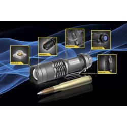 LED Hndholdt Lommelygte Everactive Fl-180 "Bullet" Med Cree Xp-E2 LED