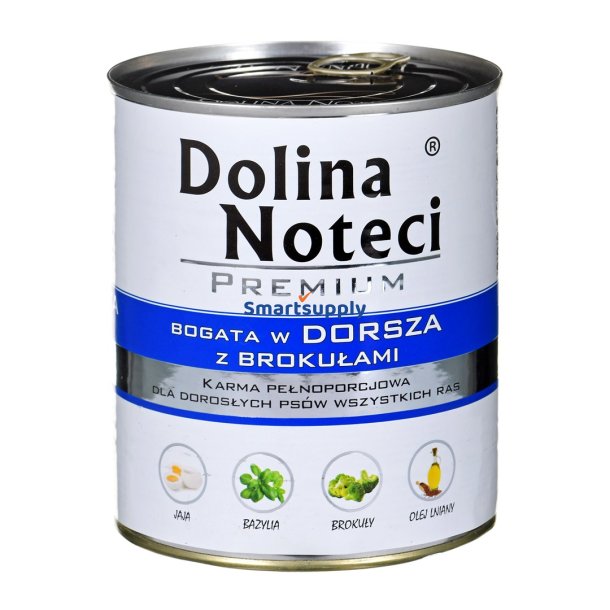 Dolina Noteci Premium Rig P Torsk Og Broccoli - Vdfoder Til Hunde - 800 G