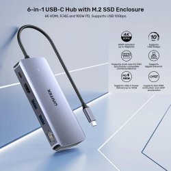 Unitek Active Hub Usb-C 10Gbps,M.2,Hdmi , Pd 100W