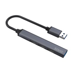 Savio Hub Ak-70 Usb-A - 3 &times; Usb-A 2.0, 1 &times; Usb-A 3.1 Gen 1, 4 I 1, 5 Gbps