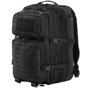 M-TAC Stor Assault Pack Laserskret Rygsk - Sort