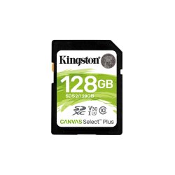 Kingston 128Gb Sdxc Canvas Select Plus 100R C10 Uhs-I U3 V30