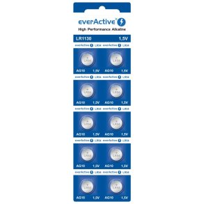 10 x alkalinebatteri mini everActive AG10 G10 LR1130 LR54