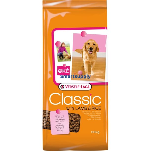 Versele Laga Classic Lam &amp; Ris - Trfoder Til Hunde - 20 Kg