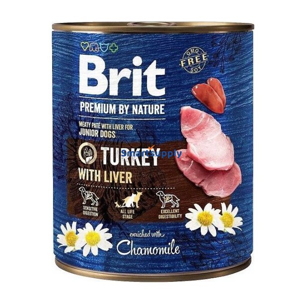 Brit Premium By Nature Junior Kalkun Med Lever - Vdfoder Til Hunde - 800G