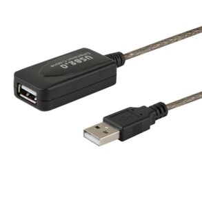 SAVIO CL-130 USB active port extension 10m USB 2.0-A male USB 2.0-A female Sort