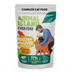 ANIMAL ISLAND Everyday Veal and poultry with liver - vd kattefoder - 4 x 85g