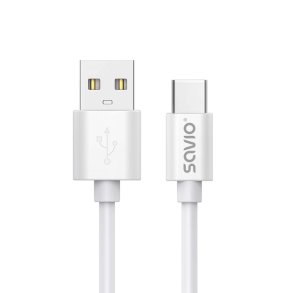 USB-kabel 2 m USB 2.0, USB A - USB C Hvid SAVIO CL-168