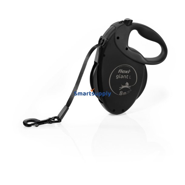 Flexi Giant Tape Black Edition - Automatisk Hundesnor - 8 M