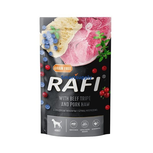 Dolina Noteci Rafi Oksekam Med Skinke - Vdfoder Til Hunde - 500G
