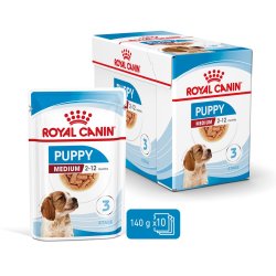 Royal Canin Shn Medium Hvalp I Sauce - Vd Hvalpefoder - 10X140g