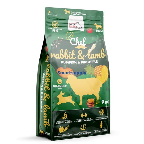 SYTA MICHA Chef Rabbit, lamb with pumpkin and pineapple - trfoder til hunde - 9kg