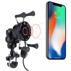 MOTORCYKEL TELEFONHOLDER FREEDCONN MC7W MED INDUKTIV OPLADER