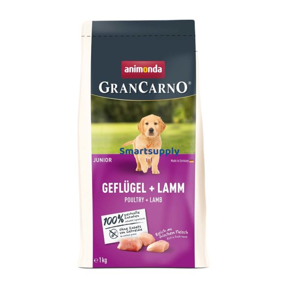 Animonda Grancarno Junior Fjerkr Med Lam - Trfoder Til Hunde - 1 Kg