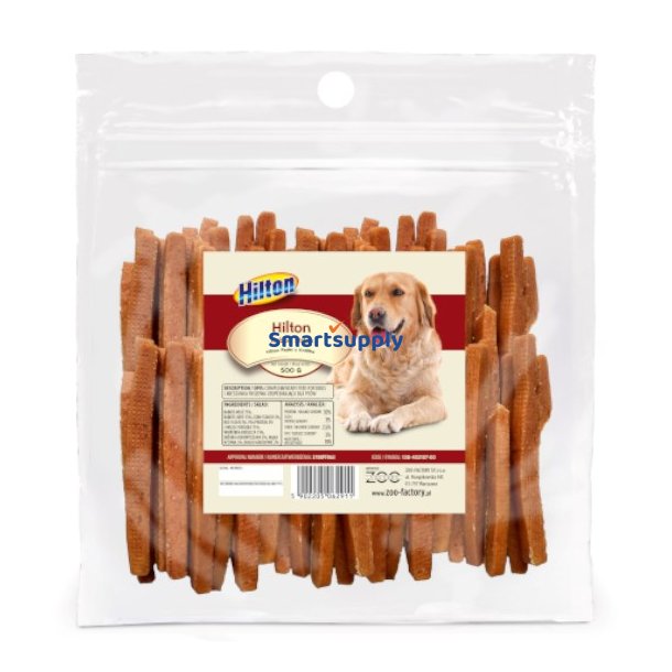 Hilton Kaninstrimler - Hundegodbid - 500G