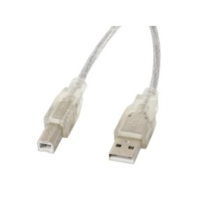 Lanberg CA-USBA-12CC-0030-TR USB-kabel USB 2.0 3 m USB B Transparent
