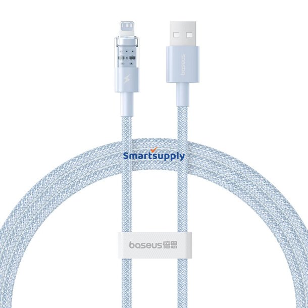 Baseus Gem USB Til IP 2.4A Hurtigopladningskabel 1 M Bl