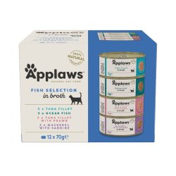 APPLAWS Fish selection multipack in broth - vd kattefoder - 12x70g