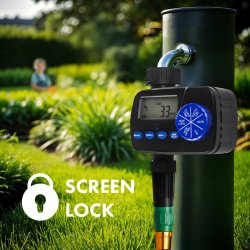 GreenBlue elektronisk vandingskontrol, programmr, strmforsyning 2x1,5V AA, GB390