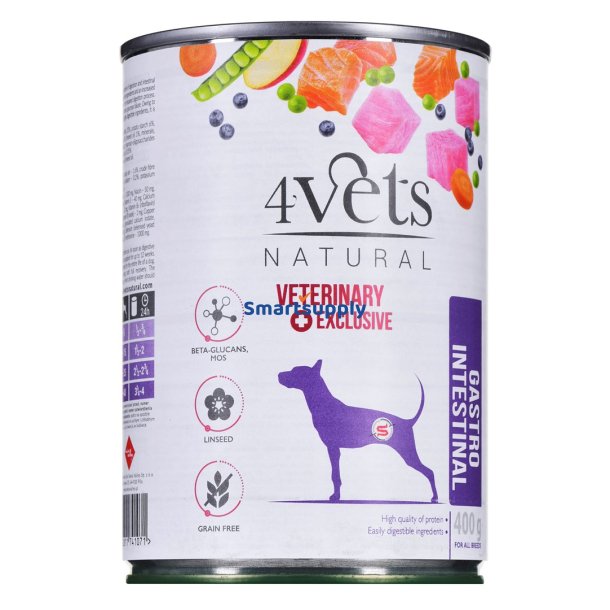 4Vets Natural Gastro Intestinal Dog - Vdfoder Til Hunde - 400 G