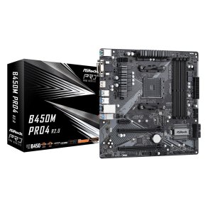 Asrock B450M Pro4 R2.0 AMD B450 Stik AM4 micro ATX