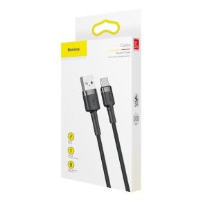 Baseus CATKLF-BG1 kabel til mobiltelefon Sort 1 m USB A USB C