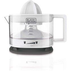 Black & Decker BXCJ25E Frugtpresser 25 W Gr, Transparent, Hvid