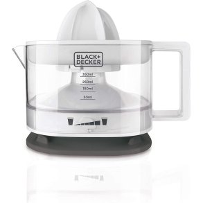 Black & Decker BXCJ25E Frugtpresser 25 W Gr, Transparent, Hvid