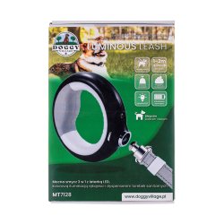 DOGGY VILLAGE Luminous Leash 3in1 MT7128 black - hundesnor - 2m