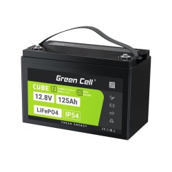Green Cell alias Cell CUBE LiFePO4 125Ah 12,8V 1600Wh liio geleies fosfato baterija kemperiui, sauls energijai, neprijungtai prie tinklo, laivui Lithium jern fosfat (LiFePO4) 125 At