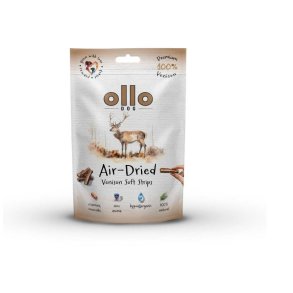 OLLO Air-Dried Venison strips - godbid til hund - 80g