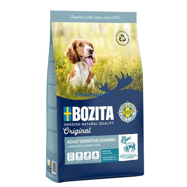 Bozita Original Sensitive Digestion Lam Og Ris - Trfoder Til Hunde - 12 Kg