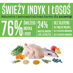 ARQUIVET Fresh Puppy Kalkun og Laks - halvtrt hundefoder - 10kg