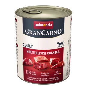 animonda GranCarno multi meat cocktail Bf, Kylling, Vildt, Hjerte, Kalkun Voksen 800 g
