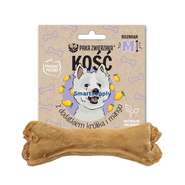 Knogle Med Kanin Og Mango M 12 cm - Hundegodbid - 55G
