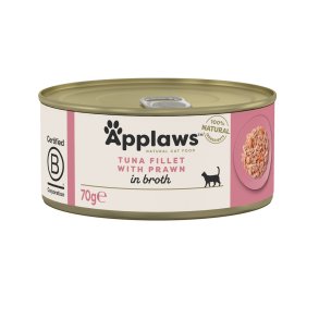 APPLAWS Tuna fillet with prawn in broth - vd kattefoder - 70g