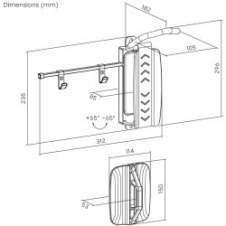 Maclean Vgmonteret Cykelholderstativ, Max 35 Kg, Mc-499