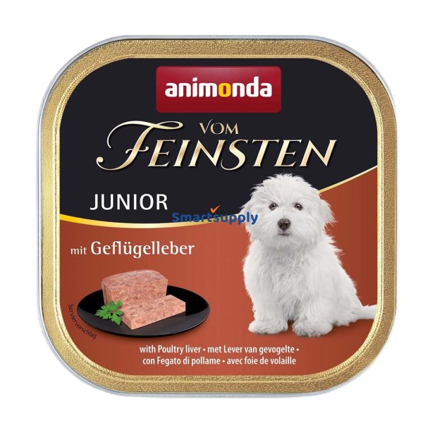 ANIMONDA Vom Feinsten Junior Poultry liver- vdfoder til hunde - 150g