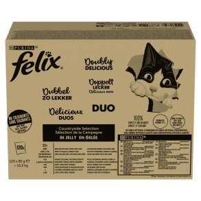 PURINA Felix Fantastic Duo Mix Countryside - vd kattefoder - 120x85g
