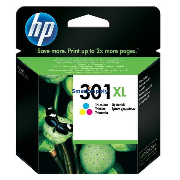 HP 301 XL Farve blkpatron 6ml original