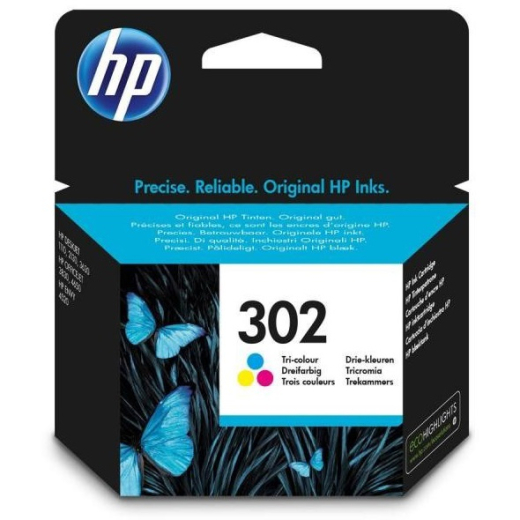 HP 302 Farve bl�kpatron 4ml original