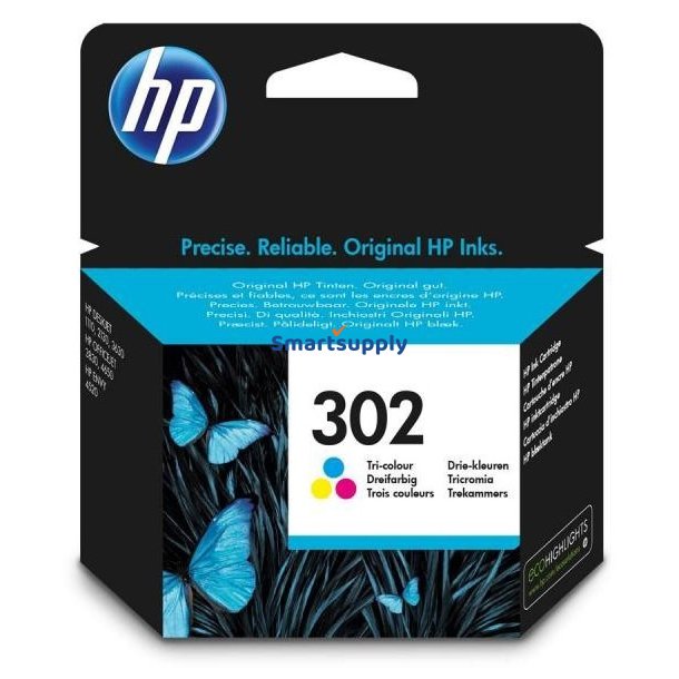 HP 302 Farve bl�kpatron 4ml original