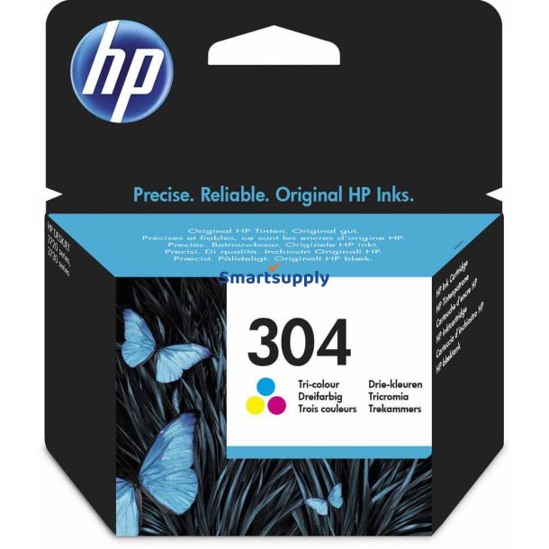 HP 304 Farve bl�kpatron 4ml original