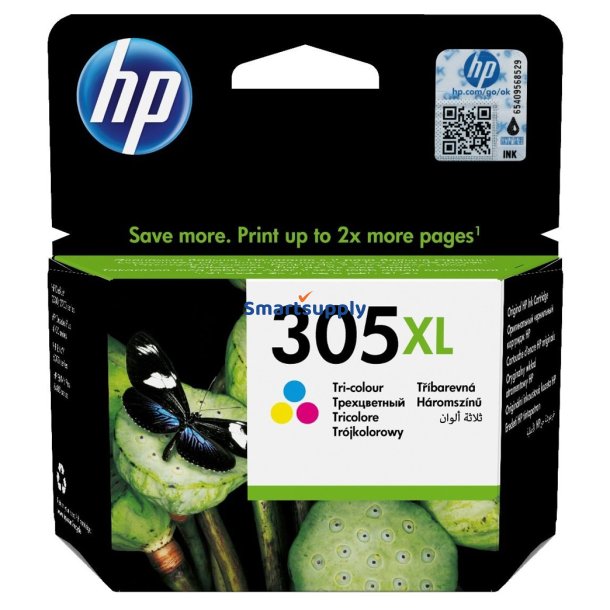 HP 305 XL Farve blkpatron 5ml original