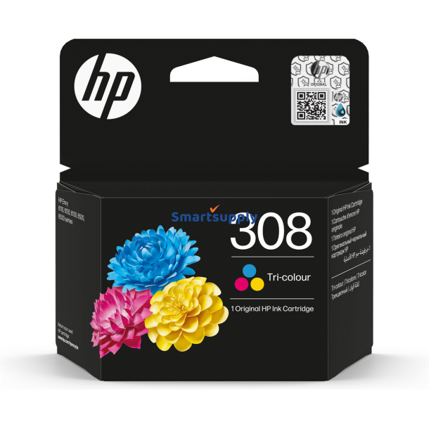 HP 308 Farve bl�kpatron 3ml original