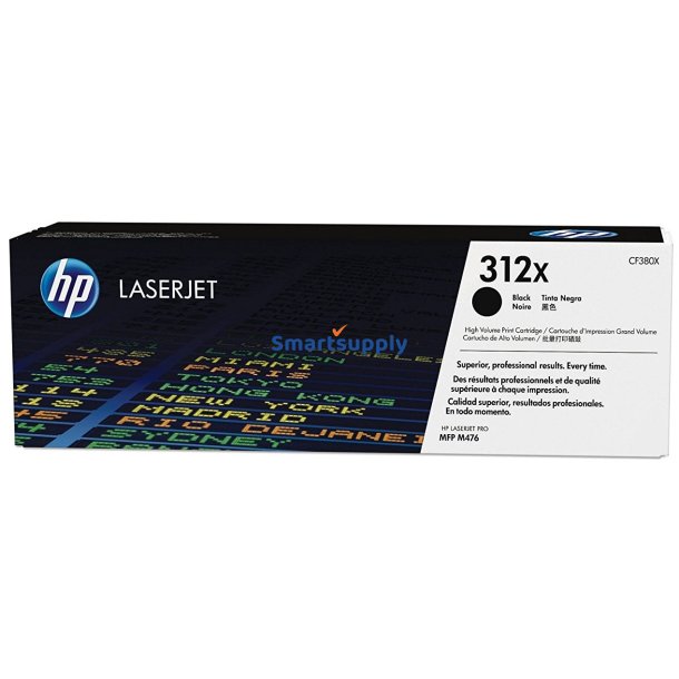 HP 312X Sort toner 4.400 sider CF380X hj kapacitet original