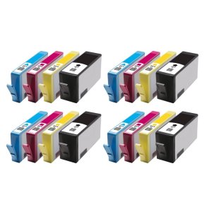 HP 364 XL blkpatroner 16 stk BCMY 240ml kompatibel multipakke