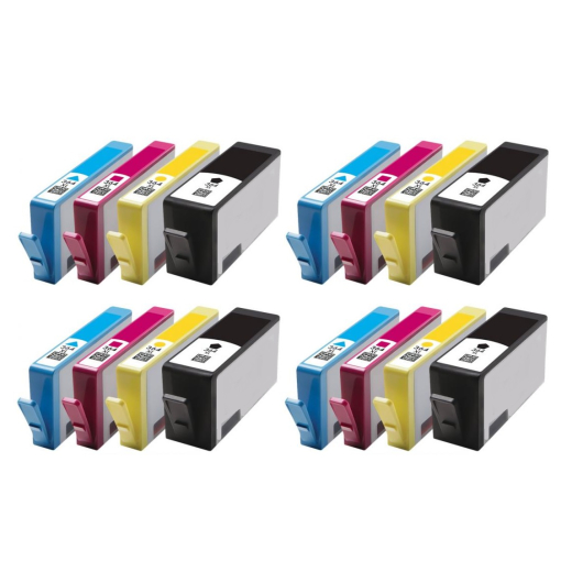 HP 364 XL bl�kpatroner 16 stk BCMY 240ml kompatibel rabatpakke